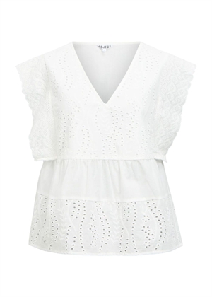 Jovanna sl v-neck top Cloud Dancer Object 